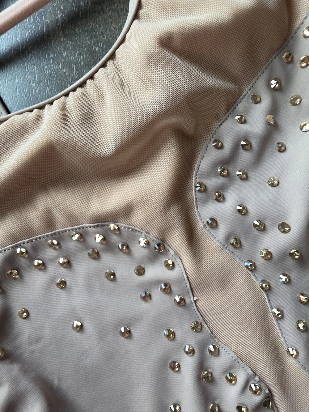 Acro Or Jazz Dance Costume - Tan Unitard (LC)